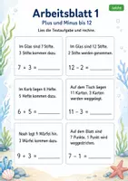 Vorschau - Arbeitsblätter - Textaufgaben bis 20 | Mathematik Klasse 1 | 7 Arbeitsblätter als PDF - Seite 1