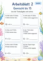 Vorschau - Arbeitsblätter - Textaufgaben bis 20 | Mathematik Klasse 1 | 7 Arbeitsblätter als PDF - Seite 2