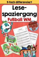 Vorschau - Arbeitsblätter - Lesespaziergang Fußball WM -Das Fußballfest- (WM 2026) - Deckblatt