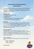 Vorschau - Arbeitsblätter - Personenbeschreibung Lernzielkontrolle Deutsch Klasse 3/4 - Seite 1