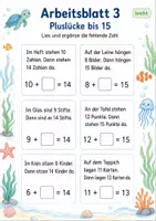 Vorschau - Arbeitsblätter - Fehlende Zahl in Sachaufgaben bis 20 | Mathematik Klasse 1 | 7 Arbeitsblätter als PDF - Seite 3