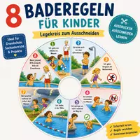 Vorschau - Arbeitsblätter - Baderegeln Grundschule: Legekreis, Gesprächsimpulse & Kärtchen zum Ausschneiden - Deckblatt