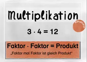 Vorschau - Poster - Rechentrick-Plakate Multipikation - für Tafel und Wand - Seite 1