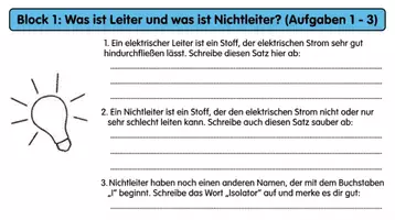 Vorschau - Arbeitsblätter - Elektrische Leiter und Nichtleiter PLUS Lernposter - Seite 2