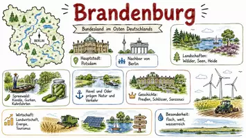 Vorschau - Arbeitsblätter - Lernposter + AB mit Fragen zum Thema "Brandenburg" + Lösungsblatt + Infografik - Seite 2