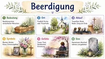 Vorschau - Arbeitsblätter - Arbeitsblätter zum Thema "Beerdigung" + Lösung & MP3 + Infografik - Seite 3
