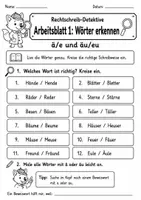 Vorschau - Arbeitsblätter - Rechtschreibung Grundschule - Seite 1