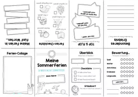 Vorschau - Arbeitsblätter - Sommerferien: Faltheft / Faltbuch - Seite 2