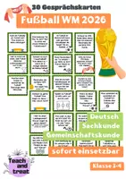 Vorschau - Aufgabenkarten - ⚽ WM 2026 – 30 Gesprächskarten | Klasse 3–6 | Grundschule & Sek 1 | sofort einsetzbar - Deckblatt