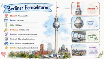 Vorschau - Arbeitsblätter - Arbeitsblätter zum Thema "Fernsehturm" (Lückentext, Hörverstehen) + Lösung & MP3 + Infografik - Seite 3