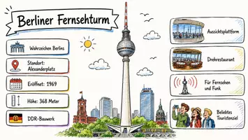 Vorschau - Arbeitsblätter - Arbeitsblätter zum Thema "Fernsehturm" (Lückentext, Hörverstehen) + Lösung & MP3 + Infografik - Seite 1