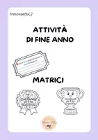 anteprima - Altro tipo di materiale - Matrici fine anno: coppa, coccarda, lettera - Pagina di copertina