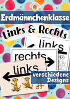 Vorschau - Poster - Erdmännchenklasse - Merkblatt | Links & Rechts (Klassentier) - Deckblatt