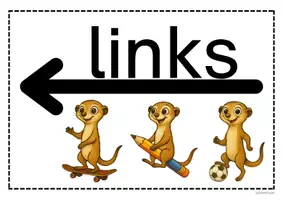 Vorschau - Poster - Erdmännchenklasse - Merkblatt | Links & Rechts (Klassentier) - Seite 3