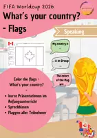 Vorschau - Arbeitsblätter - Fußball WM 2026 - What's your country? - Flags - Deckblatt