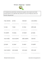 Vorschau - Arbeitsblätter - DAS VERB "VOULOIR" IM PRESENT - RICHTIG KONJUGIEREN - Deckblatt