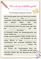 Vorschau - Arbeitsblätter - Lückentext: Inhaltsangabe (Wiederholung Textsortenmerkmale) - Seite 1