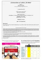 Vorschau - Arbeitsblätter - Die Welle - Literaturseiten | Begleitmaterial zur Lektüre Morton Rhue | Deutsch Klasse 8-13 Arbeitsblätter mit Lösungen - Seite 1
