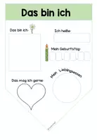 Vorschau - Mal- und Bastelvorlagen - Wimpel - Einschulung - Das bin ich - Steckbriefe - Seite 3