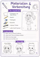 Vorschau - Stundenentwürfe - Kunst: Anime Kunstprojekt (mit Differenzierungsvorlagen) - Seite 1