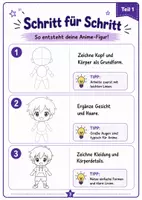 Vorschau - Stundenentwürfe - Kunst: Anime Kunstprojekt (mit Differenzierungsvorlagen) - Seite 2