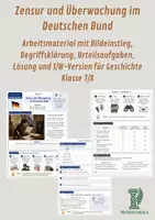 Vorschau - Unterrichtsreihen - Zensur und Überwachung im Deutschen Bund - Deckblatt