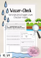 Vorschau - Arbeitsblätter - Verständnisfragen zum Video I kostbares Wasser - Deckblatt