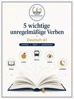 Vorschau - Arbeitsblätter - 5 wichtige unregelmäßige Verben – Deutsch A1 | lesen, essen, fahren, sehen, schlafen - Deckblatt