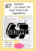 Vorschau - Stundenentwürfe - Sachtext 67 – „Six Seven“: Ein neuer Trend in der Jugendkultur - Deckblatt