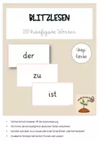 Vorschau - Anderer Materialtyp - Blitzlesen 100 häufigste Wörter (Kärtchen) Schulanfang - Deckblatt