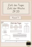 Vorschau - Poster - Zahl des Tages - Zahlenraum bis 20 - Deckblatt