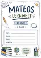 Vorschau - Arbeitsblätter - 3 Tests Deutsch 5 Klasse - Deckblatt