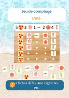 Aperçu - Apprentissages en autonomie - Un jeu de comptage sur le thème de l'été - Page de couverture