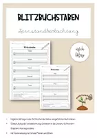 Vorschau - Test - Blitzbuchstaben Lernstandserhebung - Deckblatt