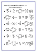 Vorschau - Stationenlernen - Klecks-Aufgaben – Gleichungen und Variablen üben - Klasse 5 / 6 - Deckblatt
