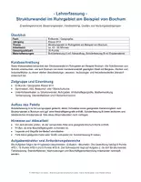 Vorschau - Klassenarbeiten - Klassenarbeit: Strukturwandel im Ruhrgebiet - Bochum - Seite 1