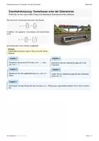 Vorschau - Arbeitsblätter - Anwendung Analytische Geometrie: Eisenbahnkreuzung Tunneltrasse - Seite 1