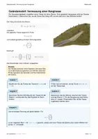 Vorschau - Arbeitsblätter - Anwendung Analytische Geometrie: Geländemodell Vermessung Hangtrasse - Seite 1