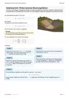 Vorschau - Arbeitsblätter - Anwendung Analytische Geometrie: Geländeschnitt Böschungswinkel - Seite 1