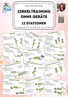 Vorschau - Stundenentwürfe - Zirkeltraining ohne Geräte – 12 Stationen für Kraft, Ausdauer & Rumpfstabilität - Deckblatt