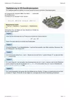 Vorschau - Arbeitsblätter - Anwendung Analytische Geometrie: Stadtplanung 3D Kartierung - Seite 1
