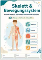 Vorschau - Arbeitsblätter - Skelett & Bewegungssystem – Knochen, Gelenke und Muskeln verstehen - Deckblatt