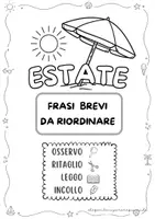 anteprima - Esercizi - ESTATE - LEGGERE E RIORDINARE FRASI - Pagina 1