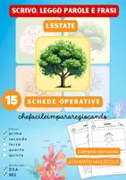 anteprima - Esercizi - ESTATE – SCRIVERE E LEGGERE PAROLE E FRASI - Pagina di copertina