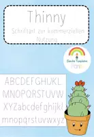 Vorschau - selbst erstellte Schriftarten - Thinny Schriftart zur kommerziellen Nutzung - Deckblatt