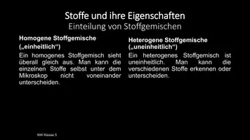 Vorschau - Arbeitsblätter - Arbeitsmaterial: Einteilung Stoffgemische (PPT + bearbeitbar) - Deckblatt