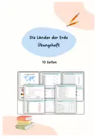 Vorschau - Anderer Materialtyp - Die Länder der Welt: Übungsheft (10 Seiten) - Deckblatt