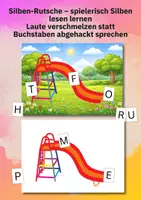 Vorschau - Spiele - Silben lesen lernen mit der Silben-Rutsche | Spielerische Leseförderung für Kinder ab 5 Jahren - Seite 1