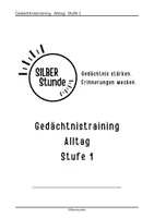 Vorschau - Arbeitsblätter - Gedächtnistraining Senioren Alltag leichte Übungen Demenz Gehirnjogging - Seite 1