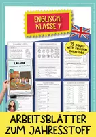 Vorschau - Arbeitsblätter - Englisch Arbeitsblätter zum Jahresstoff PAKET - Schuljahresende / Schuljahresbeginn - Klasse 3–7 - Seite 1